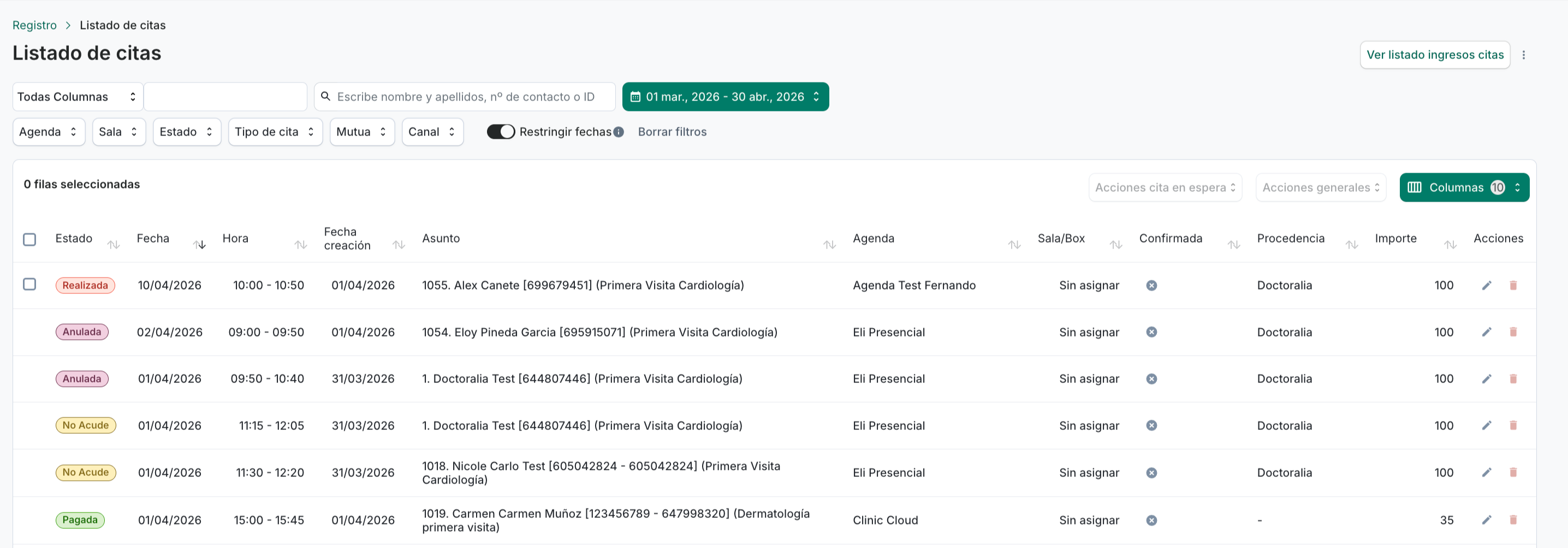 FireShot Capture 203 - Listado de citas - [app.clinic-cloud.com]