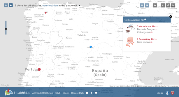 HealthMap Project- pantalla de inicio